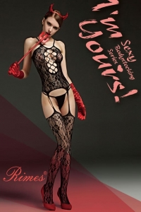 Bodystocking Negro Colmena