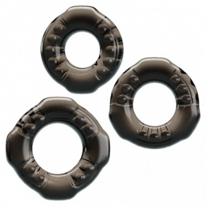 3 Anillos negros COCK RINGS