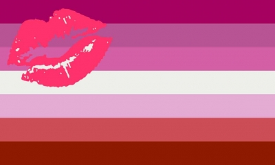 Bandera Lesbica Kiss Lipstick 