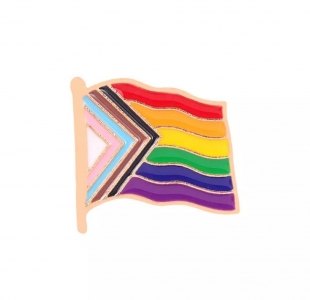 Pin dorado Bandera LGTBI+