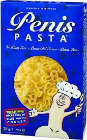 Pasta en forma de pene