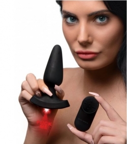 Plug anal con mando y luz