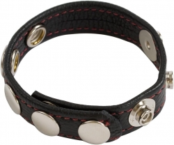 CockStrap de piel con remaches