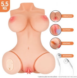 Vero - Torso con efecto succión, calor, vibración y voz 5,5kg