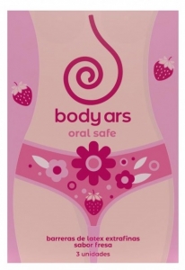 3 Barreras Oral Safe Body Ars | Sabor a fresa y seguridad